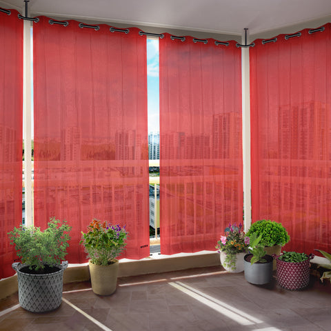 HIPPO 90% Sun Blocking Outdoor Balcony Eyelet Curtains (Pack of 2)
