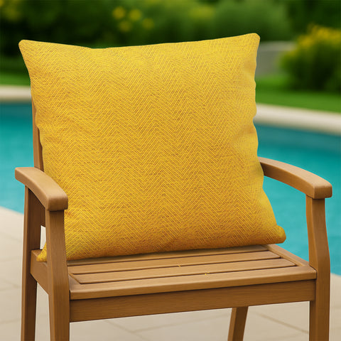 HIPPO Premium Outdoor Cushion 100% Solution Dyed Polyester Herringbone Weave Waterproof & Antifungal with Polyfillers