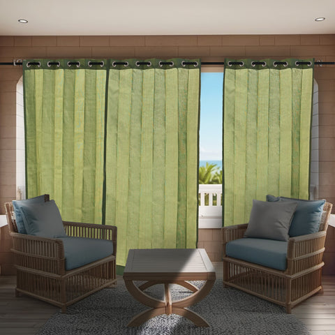 HIPPO 90% Sun Blocking Outdoor Balcony Eyelet Curtains (Pack of 2)