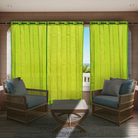HIPPO 90% Sun Blocking Outdoor Balcony Eyelet Curtains (Pack of 2)