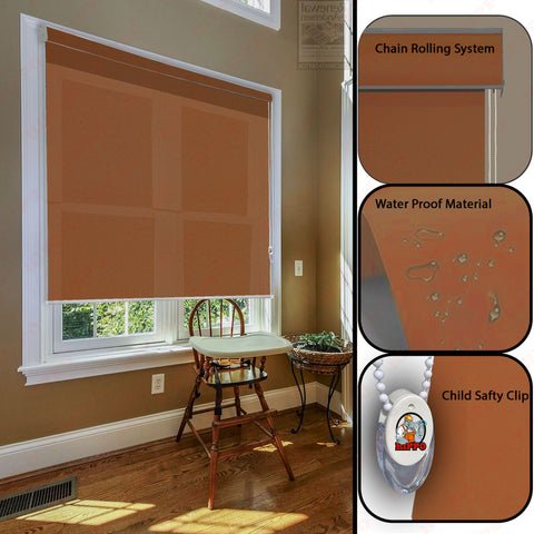 HIPPO Solid Semi Blackout Blind For Windows