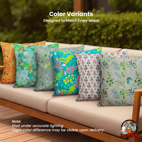 HIPPO Printed Cushion 100% Solution Dyed Polyester Waterproof UV Protected Prints & Anti Stain with Polyfillers