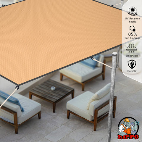 HIPPO 150 GSM Car Parking Rectangle PP Band Shade Sail