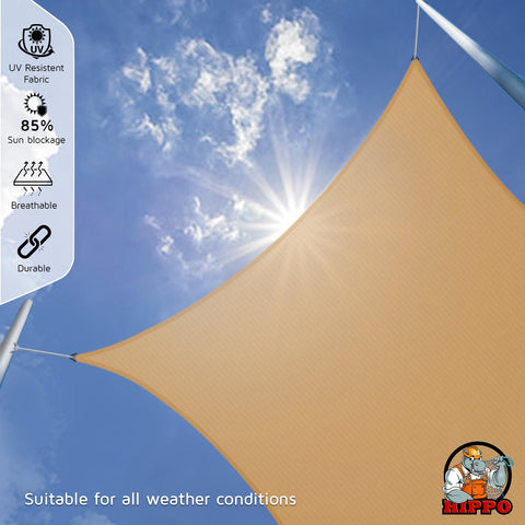 HIPPO 150 GSM Car Parking Rectangle Shade Sail