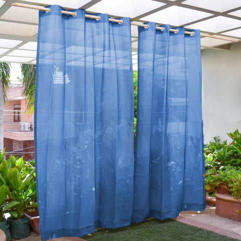 HIPPO 90% Sun Blocking Outdoor Balcony Eyelet Curtains (Pack of 2)