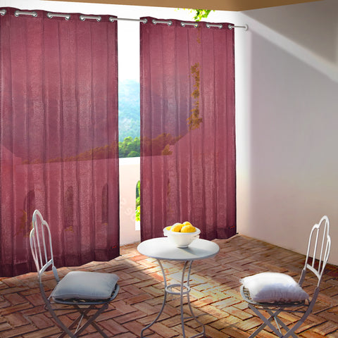 HIPPO 90% Sun Blocking Outdoor Balcony Eyelet Curtains (Pack of 2)