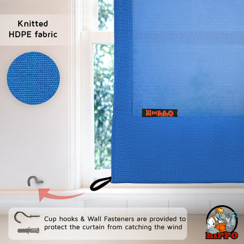 HIPPO 90% Sun Blocking Outdoor Balcony Loop Curtains (Pack of 2)