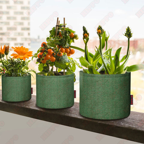 HIPPO Planter Pots for Garden UV Treated Recyclable Eco Friendly Fabric Pots Suitable for Garden, Balcony, Nursery