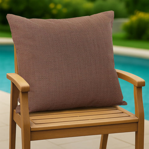 HIPPO Outdoor Premium Waterproof Cushion Cover 100% Solution Dyed Polyester Herringbone Weave Anti-Stain & Antifungal