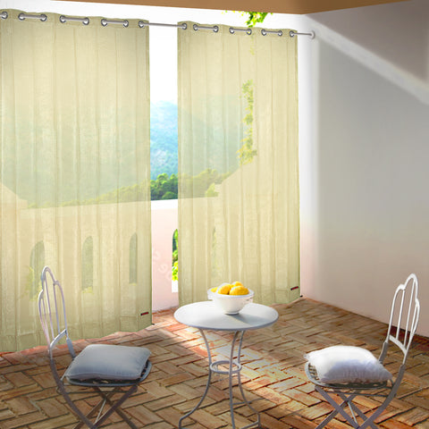 HIPPO 90% Sun Blocking Outdoor Balcony Eyelet Curtains (Pack of 2)
