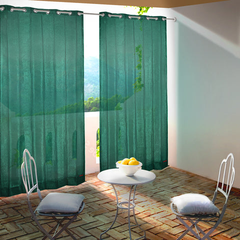 HIPPO 90% Sun Blocking Outdoor Balcony Eyelet Curtains (Pack of 2)