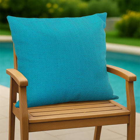 HIPPO Outdoor Premium Waterproof Cushion Cover 100% Solution Dyed Polyester Herringbone Weave Anti-Stain & Antifungal