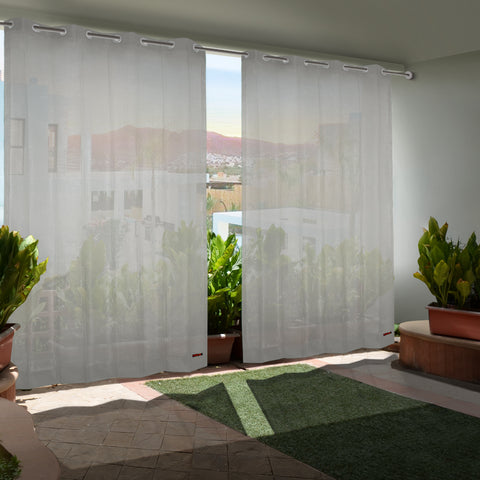 HIPPO 90% Sun Blocking Outdoor Balcony Eyelet Curtains (Pack of 2)