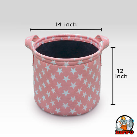 HIPPO Designer Non-Woven Polyester Cute Baby Toy Bin